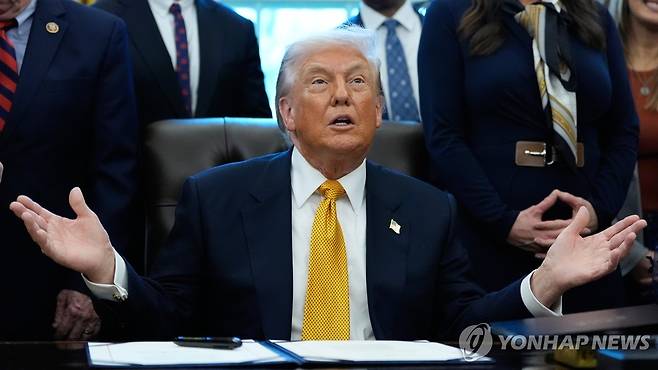 도널드 트럼프 미국 대통령 [워싱턴 AP=연합뉴스. 재판매 및 DB 금지]