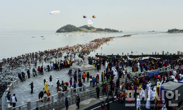 ▲진도신비의바닷길축제가 2026년 전라남도 대표축제로 선정됐다.ⓒ진도군 제공