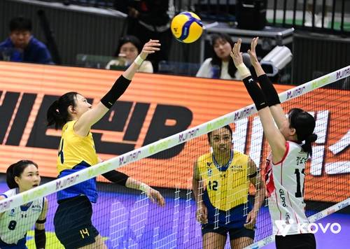 공격하는 현대건설의 양효진(왼쪽) [한국배구연맹 제공. 재판매 및 DB 금지]