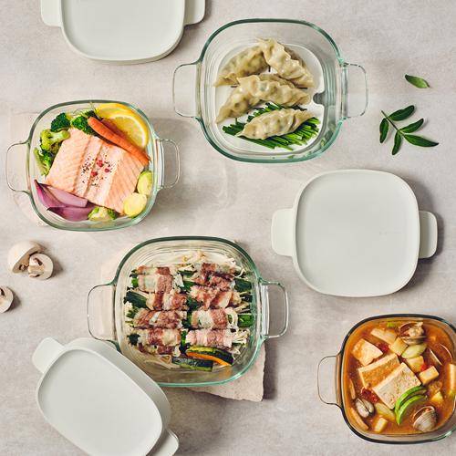 전자레인지 조리 전용 용기인 '글라스락 렌지쿡 찜잇'의 조리 예시 [사진=SGC솔루션]