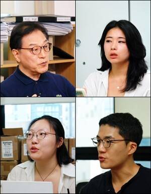 ▲ 왼쪽 상단부터 시계방향으로 최경진, 김봄빛나래, 홍주환, 원하영 위원. 미디어오늘 자료사진