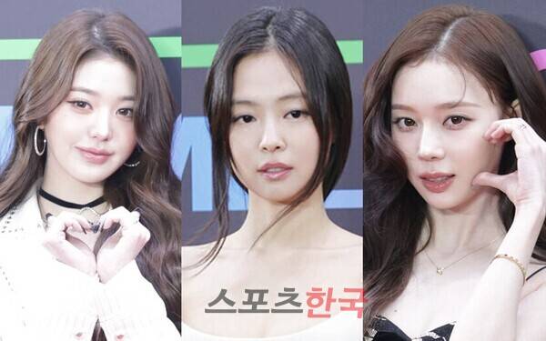 아이브 장원영, 블랙핑크 제니, 에스파 윈터(왼쪽부터) ⓒ이혜영 기자 lhy@hankooki.com
