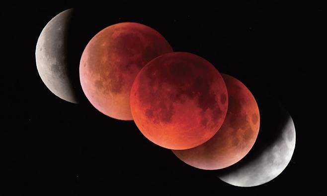 2025년 9월 8일 진행된 개기월식[천문연]