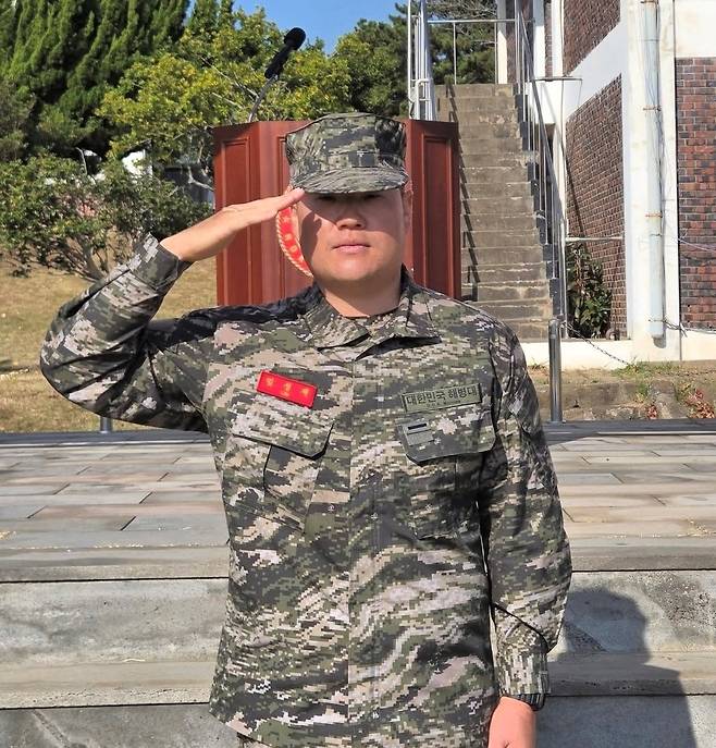 기초 군사 훈련을 마친 임성재. SNS 캡처