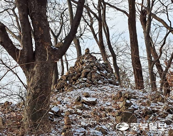 19일 취재진이 찾은 서구 축곶봉수가 나무에 둘러싸여 잘 보이지 않고 있다. 사진=심형식 수습기자