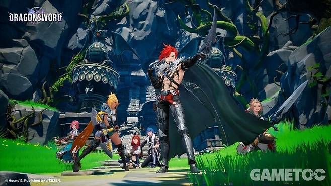 언리얼 엔진5 기반 카툰 렌더링으로 구현된 드래곤소드 세계 (사진=웹젠)