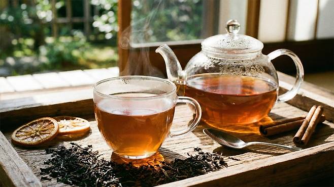 홍차에도 식후 혈당 조절을 돕는 카테킨이 함유되어 있다｜출처: Gemini 생성