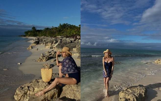 크리스티 브링클리가 최근 해변에서 촬영한 전신 컷. 사진=크리스티 브링클리 인스타그램(@christiebrinkley)