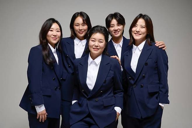 올 시즌 LPGA 투어 중계를 맡은 SPOTV 해설위원들. 왼쪽부터 김인경, 서희경, 한희원, 최나연, 유소연 위원. /SPOTV