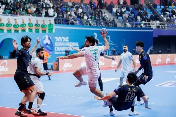 사진 제22회 아시아남자핸드볼선수권대회 사우디아라비아와 일본 경기 모습, 사진 제공=아시아핸드볼연맹
