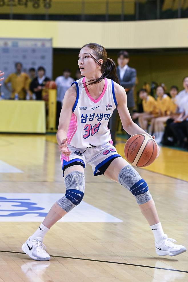 [서울=뉴시스] 여자프로농구 용인 삼성생명의 윤예빈. (사진=WKBL 제공)