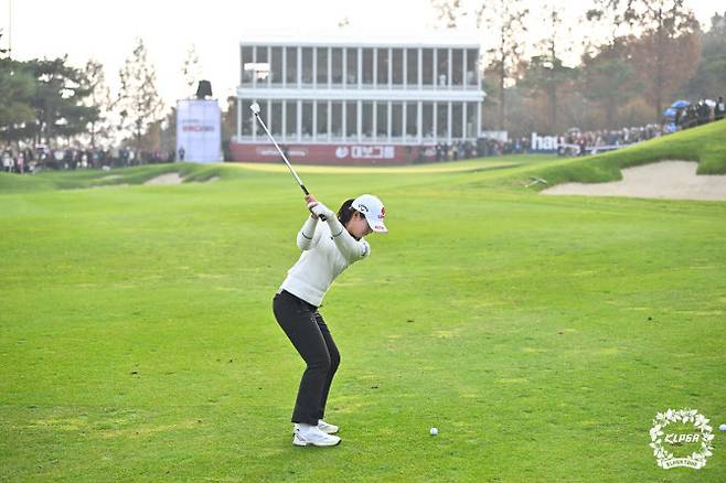 황유민의 백스윙(사진=KLPGT 제공)