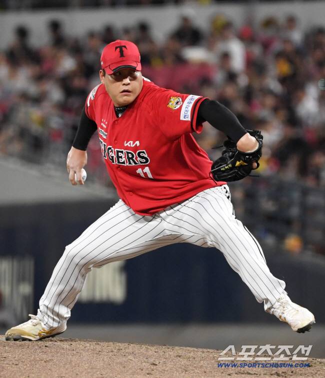 23일 광주 기아챔피언스필드에서 열린 KIA 타이거즈와 LG 트윈스의 경기. KIA 조상우가 역투하고 있다. 광주=박재만 기자 pjm@sportschosun.com/2025.08.23/