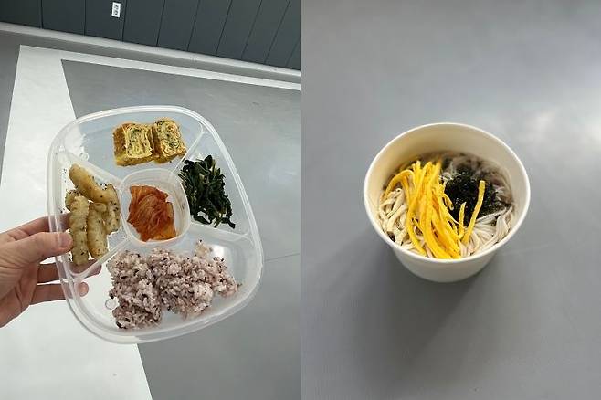 경기 수원의 A 태권도장에서 방학 동안 원생들에게 제공하는 점심. 독자제공