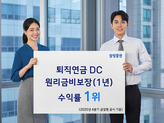 삼성증권이 지난해 4분기 퇴직연금에서 DC·IRP 원리금비보장 부문 수익률 1위를 기록했다고 20일 밝혔다. 삼성증권 제공.