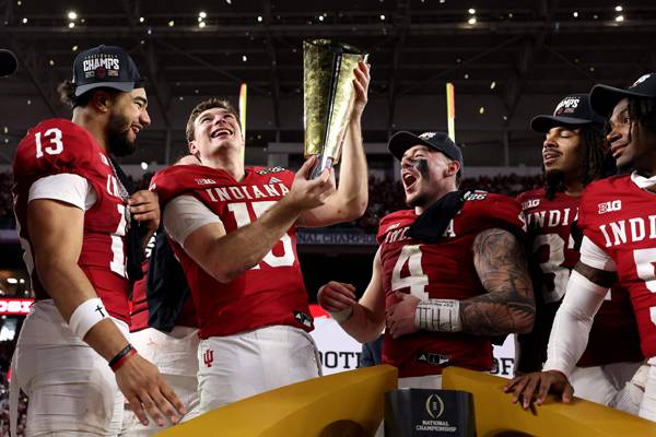 인디애나가 대학 풋볼 플레이오프 정상에 올랐다. 사진= Getty Images/AFP= 연합뉴스 제공