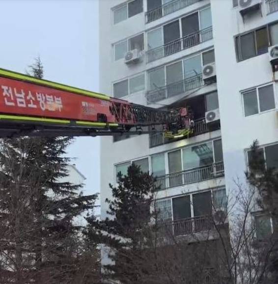 화재 현장. 사진=광양소빙서 제공.