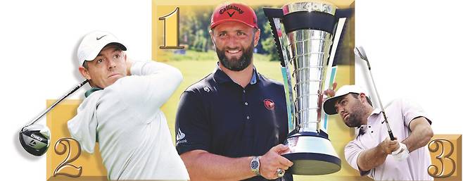 로리 매킬로이·존 람·스코티 셰플러(왼쪽부터). 게티이미지코리아