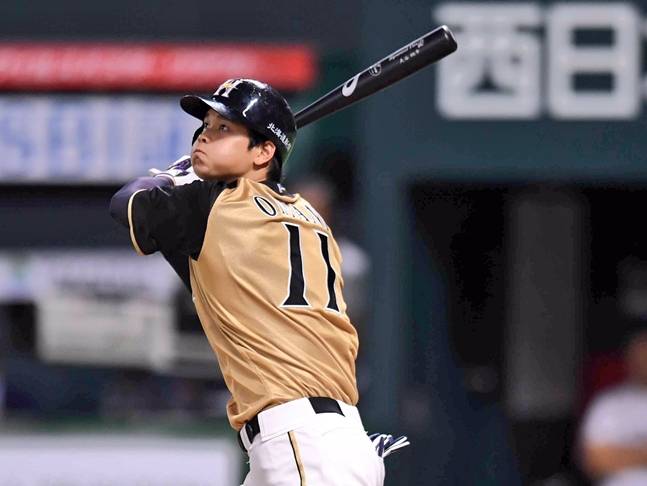 2016시즌 닛폰햄 시절 오타니의 모습. /사진=닛폰햄 파이터스 공식 SNS