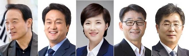 ▲ 임태희 경기도교육감(왼쪽부터), 안민석 전 의원, 유은혜 전 장관, 박효진 대표, 성기선 교수./ 사진제공=인터넷 프로필