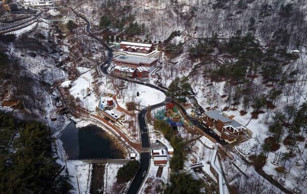 월아산 숲속의진주 설경.