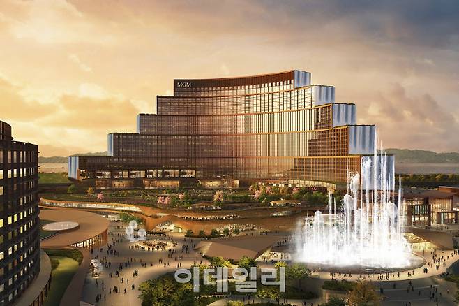 엠지엠·오릭스 컨소시엄이 2030년 개장을 목표로 오사카 유메시마 인공섬에 건립 중인 ‘오사카 복합 리조트’(가칭) 조감도 (사진=엠지엠·오릭스 컨소시엄)