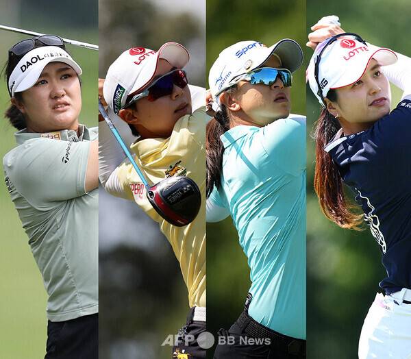 미국여자프로골프(LPGA) 투어에서 활약하는 유해란, 김효주, 김세영, 최혜진 프로. 사진제공=ⓒAFPBBNews = News1 (사진을 무단으로 사용하지 마십시오.)