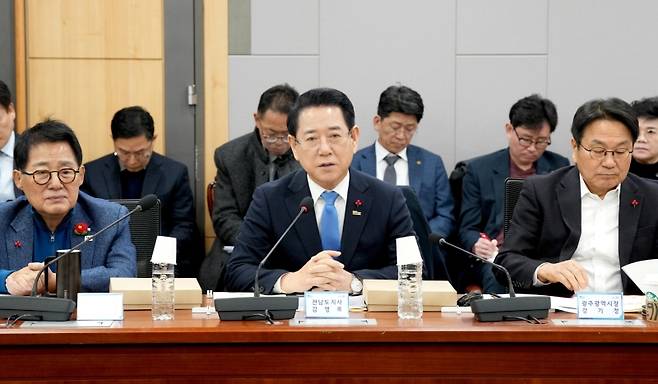▲ 21일 국회 의원회관에서 열린 광주·전남 행정통합 특별법 검토 제2차 조찬 간담회 [전라남도]