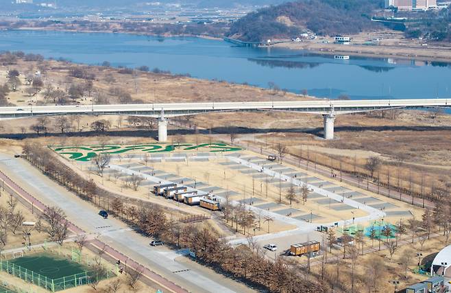 구미 낙동강 ‘제2캠핑장’ 전경. [구미시]