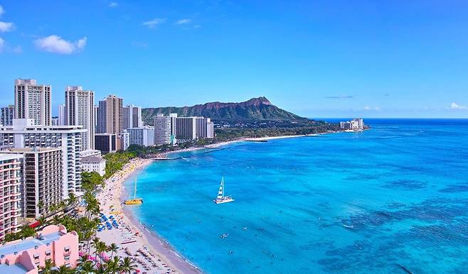 오아후섬 와이키키 해변