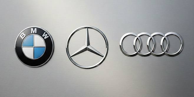 BMW·벤츠·아우디 로고. 사진=각 사 제공