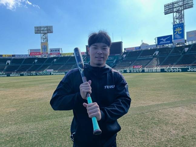 2025시즌을 앞둔 사토의 모습. /사진=한신 타이거스 공식 SNS
