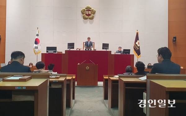 지난해 11월 열린 성남시의회 정례회 제1차 본회의의 모습. /경인일보DB