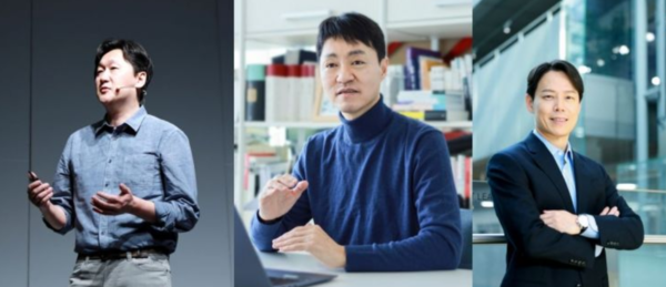 네이버가 팀네이버의 역량을 통합하고 인공지능(AI) 에이전트 및 피지컬 AI 등 AI 경쟁력 강화를 위해 새로운 C레벨 직책 3개를 신설한다고 20일 밝혔다. (왼쪽부터) 김광현 최고 데이터·콘텐츠 책임자(CDO), 유봉석 최고 책임경영 책임자(CRO), 황순배 최고 인사 책임자(CHRO). [출처=네이버]&nbsp;