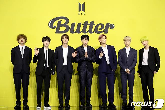 그룹 방탄소년단(BTS) 뷔(왼쪽부터), 슈가, 진, 정국, RM, 지민, 제이홉 2021.5.21/뉴스1 ⓒ News1 권현진 기자