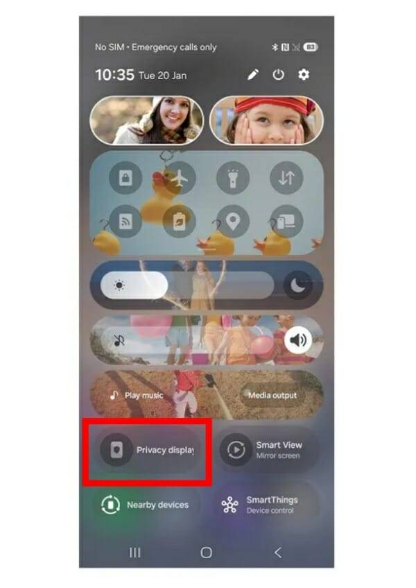 사진=원UI 8.5 굿락 기능 소개 이미지에서 프라이버시 디스플레이 전용 토글이 포착됐다.