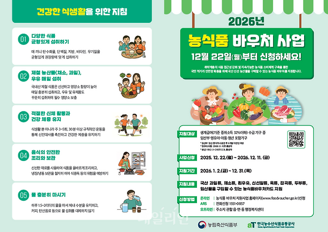 2026년 농식품 바우처 사업 홍보물. ⓒ농림축산식품부