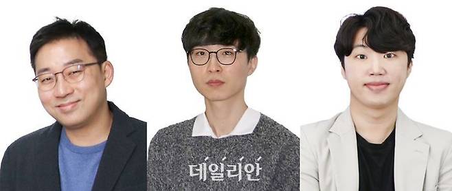 (왼쪽부터) DGIST 고재원 교수, 김현호 박사후연수연구원, 장규빈 전 연구원.ⓒ대구경북과학기술원