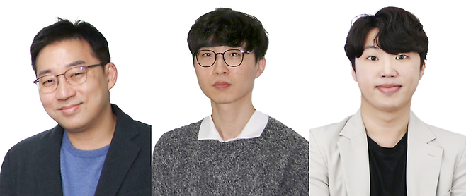 (왼쪽부터) 고재원 DGIST 교수, 김현호 박사후연수연구원, 장규빈 전 연구원