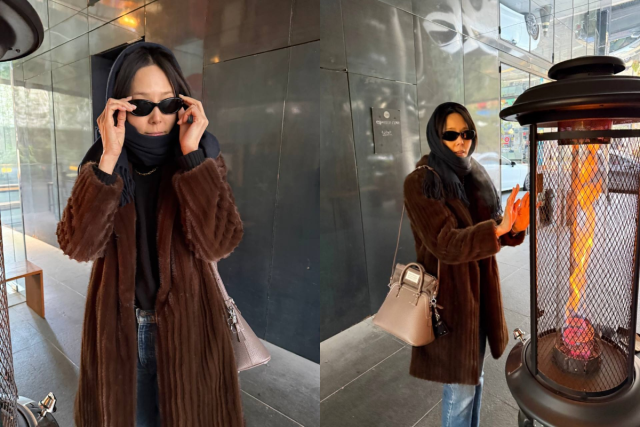 김나영이 영하의 날씨에도 패셔니스타다운 패션을 뽐냈다. / 김나영 SNS