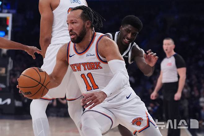 [뉴욕=AP/뉴시스] 미국프로농구(NBA) 뉴욕 닉스의 제일런 브런슨. 2026.01.21. photo@newsis.com