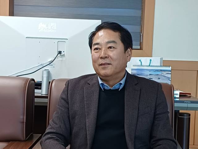 ▲유해남 전 KBS 창원총국장. ⓒ프레시안(김동수)