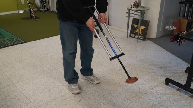 퍼터 리빌러에 매단 루크원 클럽. 문예빈 기자