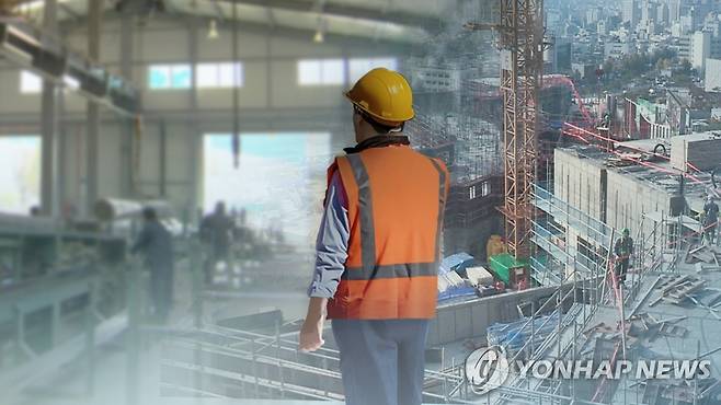 건설노동자 사고 (CG) [연합뉴스TV 제공]