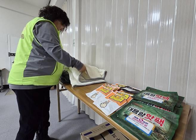 청주 한파 응급대피소  촬영 천경환 기자