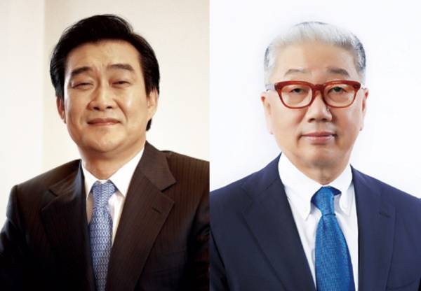 (왼쪽부터)유경선 유진그룹 회장, 정도원 삼표그룹 회장. [사진=각사]