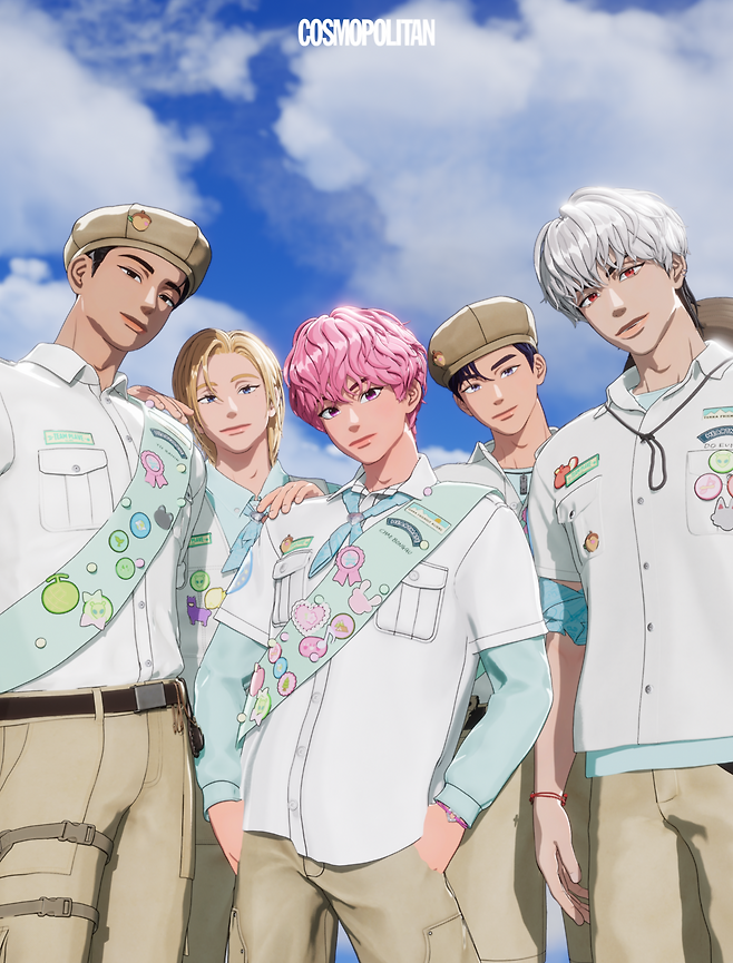 코스모폴리탄 2월호 커버를 장식한 플레이브. 사진 코스모폴리탄