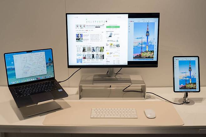 벤큐가 애플 생태계에 초점을 맞춘 모니터 MA 시리즈를 공개했다 / 출처=IT동아