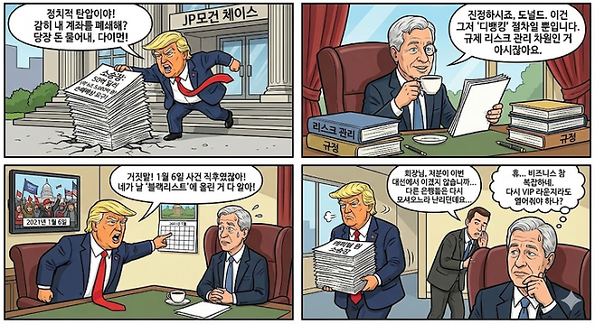 트럼프, JP모건 상대 50억 달러 소송 [구글 Gemini]