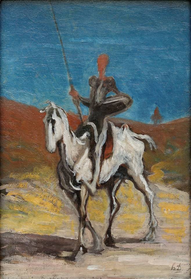 오노레 도미에, 돈키호테와 산초 판사, 1868년경, 캔버스에 유채, 51x32cm, 노이에 피나코테크